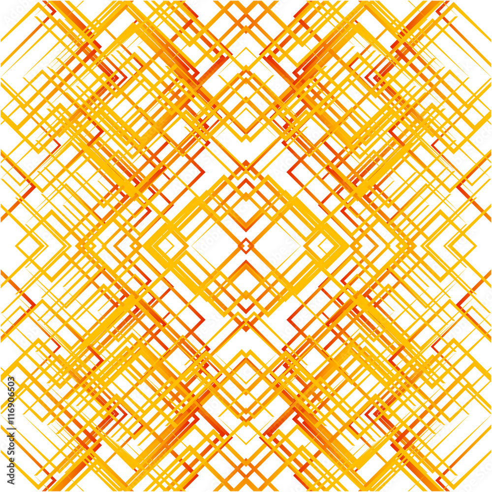 Aufkleber Geometric grid, mesh seamlessly repeatable pattern. Monochrome r