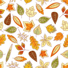 Leaves seamless pattern background