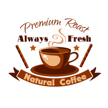 Always fresh natural coffee icon