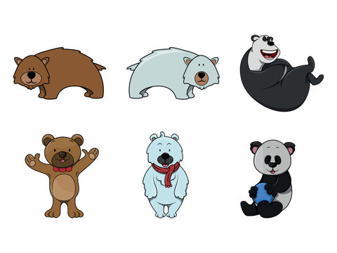 bear illustration design collection