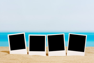 Pictures on the beach on the sand