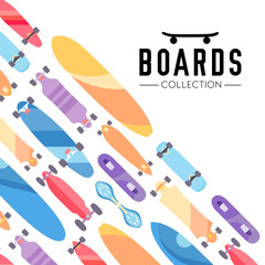 Vector illustration on the theme of skateboard and skateboarding