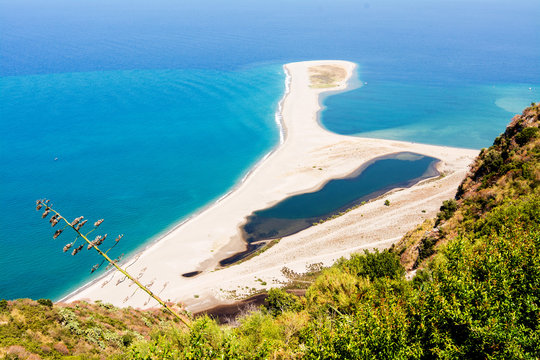 view of tindari beach in sicily