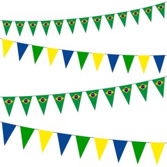 Garlands, pennants. Festa junina. Brazil 