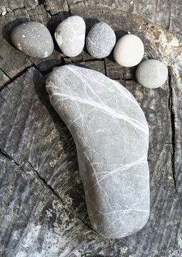 pebble stone foot