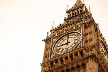 Fototapeta na wymiar Big Ben and Houses of Parliament in London