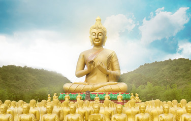 buddha statue in buddhism temple thailand