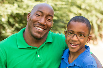 African American father and son