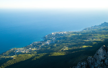 View of Yalta and Crimean Mountains