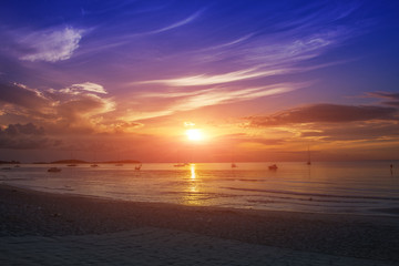 beach sunlight flar silhouette
