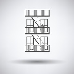 Emergency fire ladder icon