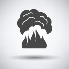 Fire and smoke icon
