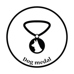 Dog medal icon