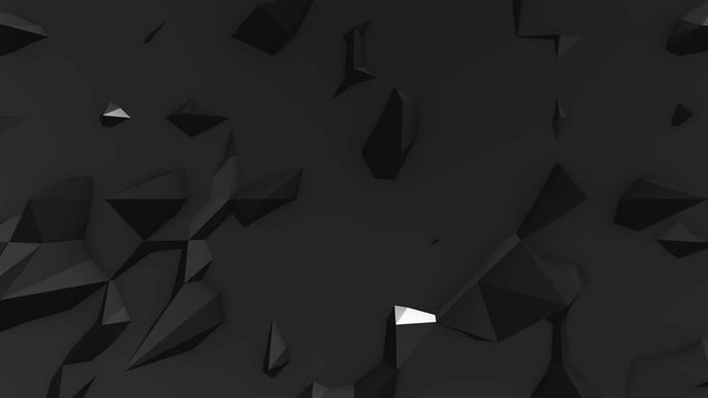 Black polygonal 3d background