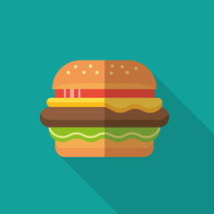 hamburger vector icon sign