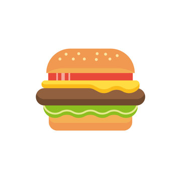 hamburger vector icon sign