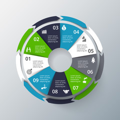 Vector infographic design template.