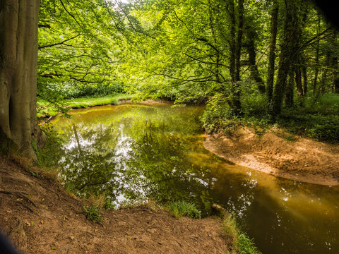 The river Bollin running through Styal woods, Styal, Cheshire, UK