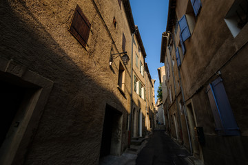 Narrow street in old city centre in France