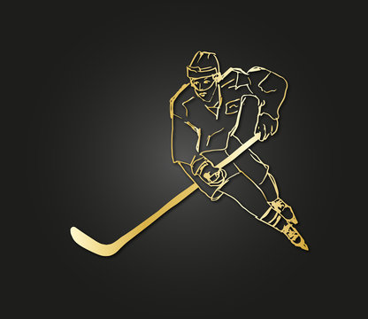 hockey player gold