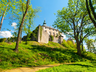 Fototapeta na wymiar Frydlant v Cechach - Gothic castle and Renaissance chateau with massive fortification in northern Bohemia, Czech Republic