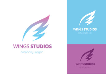 Fototapeta na wymiar wing logo template
