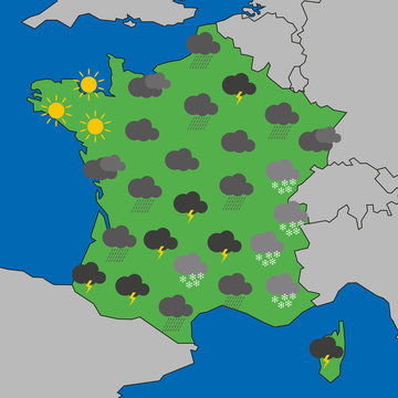 Carte météo Bretagne - Humour