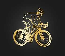 Radfahrer Gold design