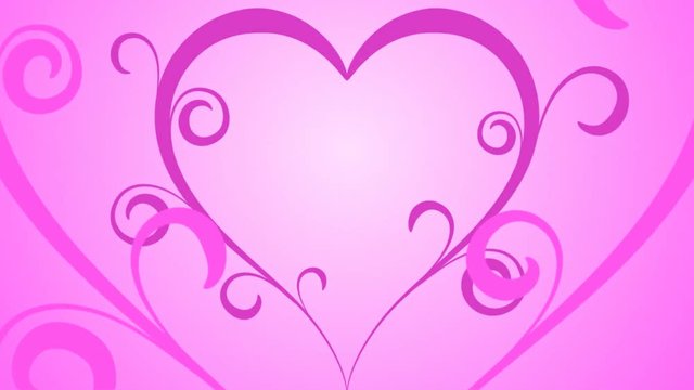 Loopable animated background of vines growing into hearts.