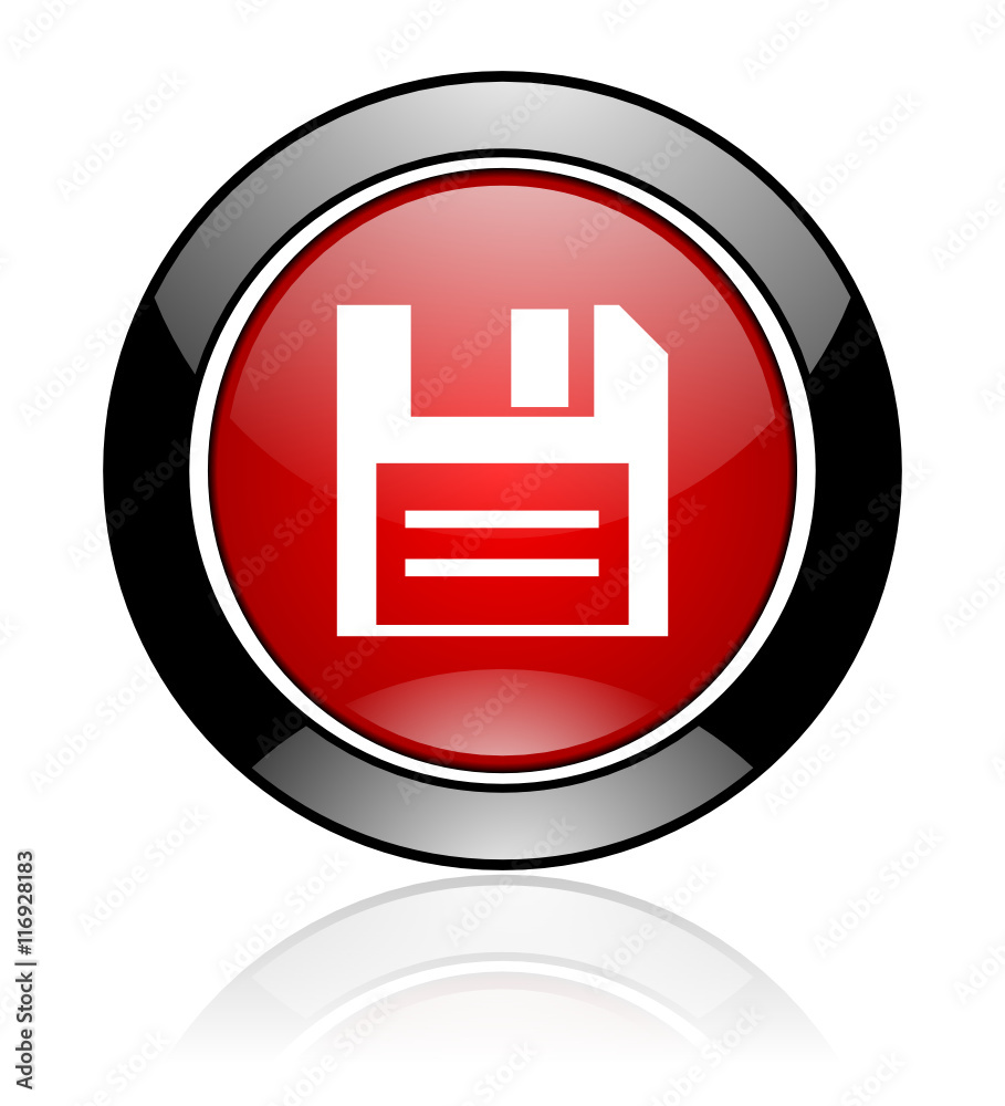 Poster glossy save vector icon