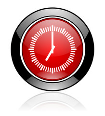 Glossy vector clock  icon