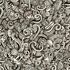 Cartoon hand-drawn doodles on the subject of Africa style theme