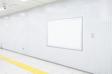 Obraz premium Blank Billboard in public place