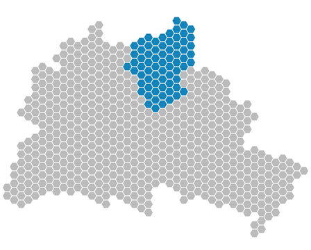 Karte Berlin - Bezirk Pankow