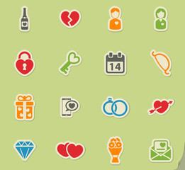 Valentines day simply icons
