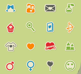 Valentines day simply icons