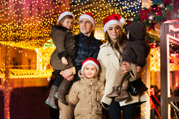 Big family celebrating New Year and Christmas