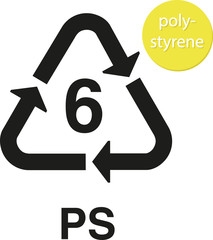 PS polystyrene recycling code