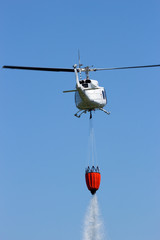 Helicopter fire fighting with a bambi bucket