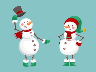 Cartoon snowman character