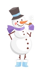 Cartoon snowman character