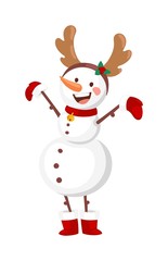 Cartoon snowman character