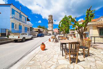 Traditional mediterranean Greek Village on the island of Zakynth
