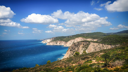 Fototapeta na wymiar Panorama of Zakynthos island on a sunny summer day