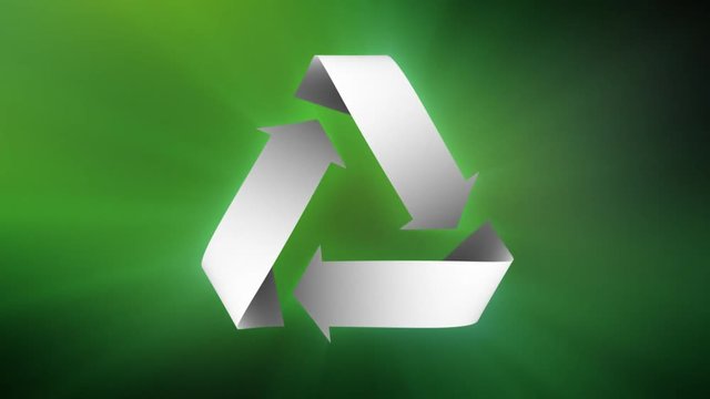 Two Loopable recycling symbol backgrounds.