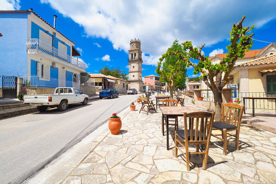 Traditional mediterranean Greek Village on the island of Zakynth