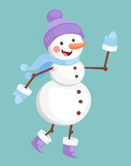 Cartoon snowman character