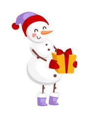 Cartoon snowman character