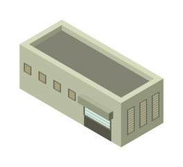 Isometric building vector illustration