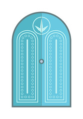 Door isolated vector illustration.